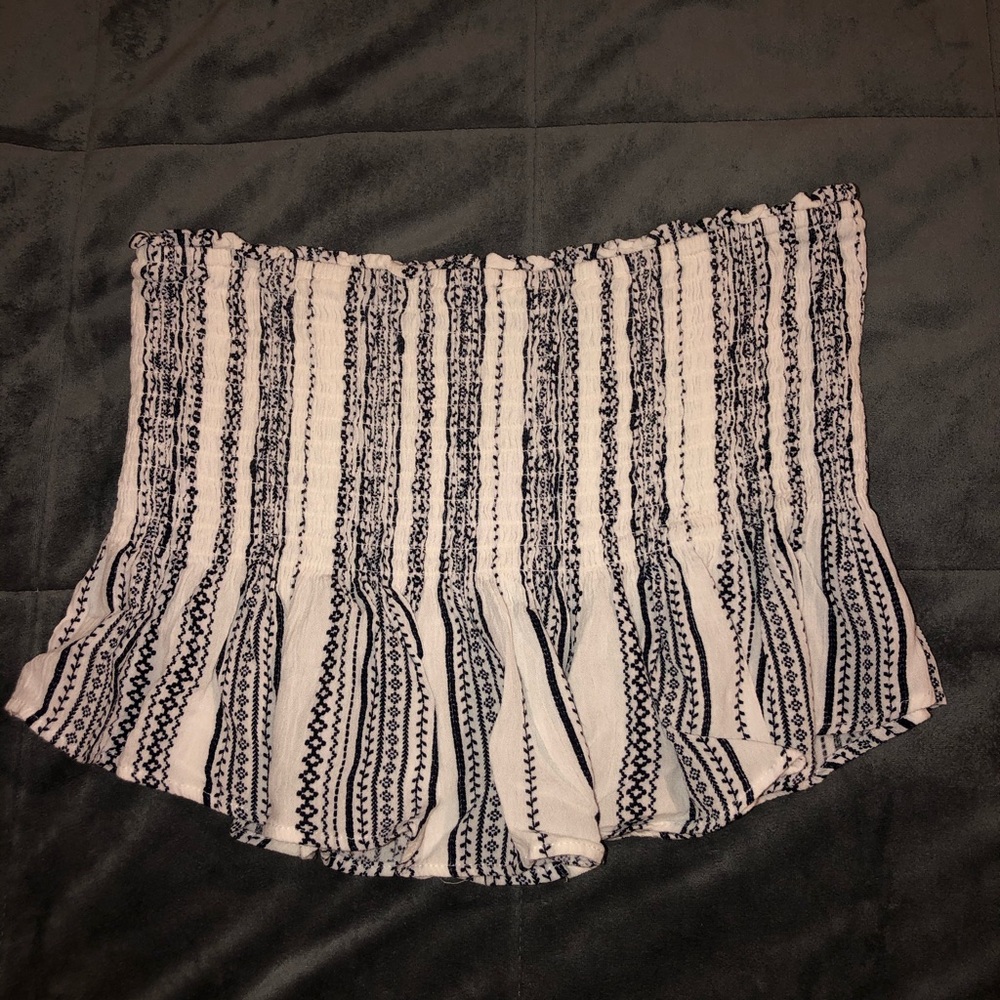 White printed tube top